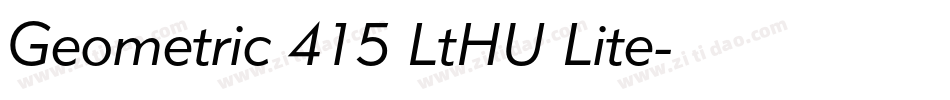 Geometric 415 LtHU Lite字体转换